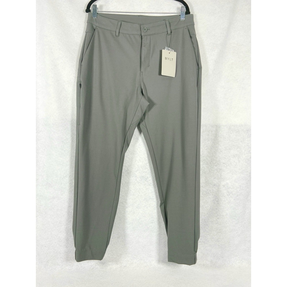 Bylt premium basic everyday jogger pant Men's 34 charcoal Tapered Flat Front New